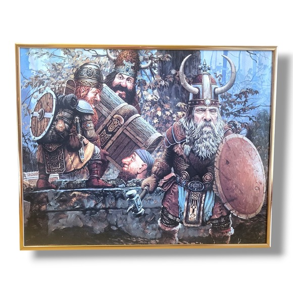 The Big Stash By Keith Parkinson Framed Art Dragon Magazine No. 129 Jan 1988 - Picture 1 of 13